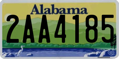 AL license plate 2AA4185