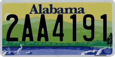 AL license plate 2AA4191