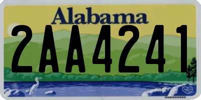 AL license plate 2AA4241