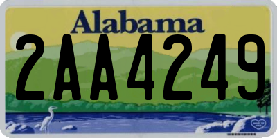 AL license plate 2AA4249