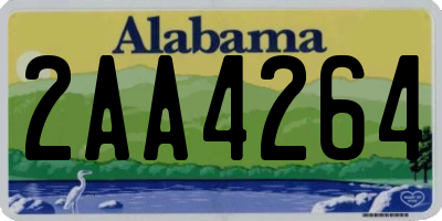 AL license plate 2AA4264