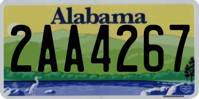 AL license plate 2AA4267