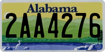 AL license plate 2AA4276