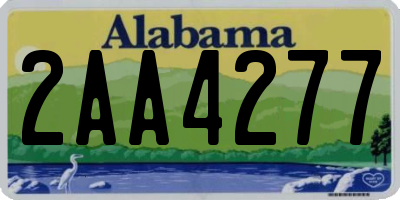 AL license plate 2AA4277