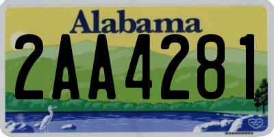 AL license plate 2AA4281