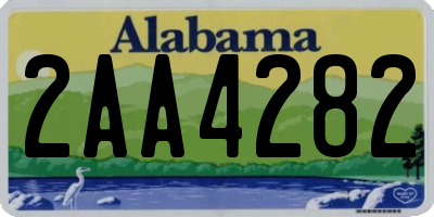AL license plate 2AA4282