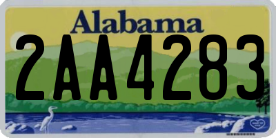 AL license plate 2AA4283