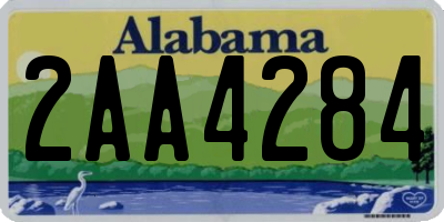 AL license plate 2AA4284