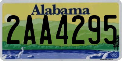 AL license plate 2AA4295