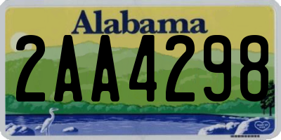 AL license plate 2AA4298