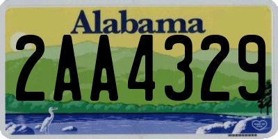 AL license plate 2AA4329