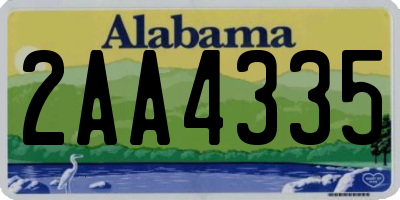 AL license plate 2AA4335