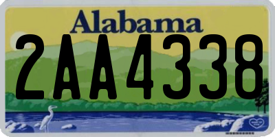 AL license plate 2AA4338