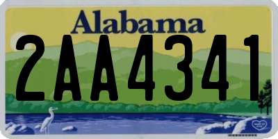 AL license plate 2AA4341