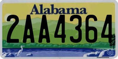 AL license plate 2AA4364