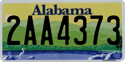 AL license plate 2AA4373