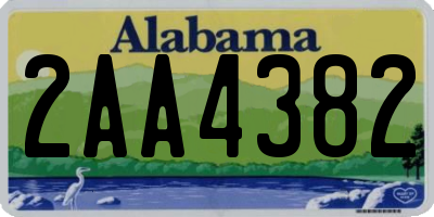 AL license plate 2AA4382