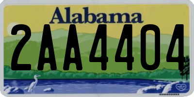 AL license plate 2AA4404