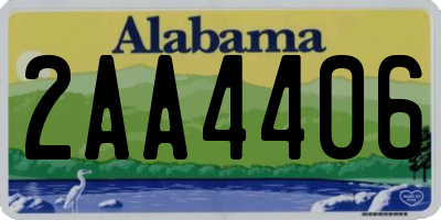 AL license plate 2AA4406