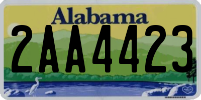 AL license plate 2AA4423