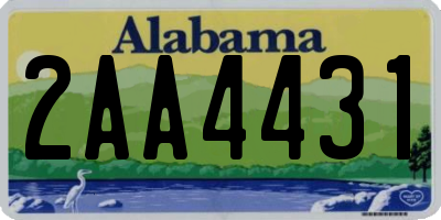 AL license plate 2AA4431
