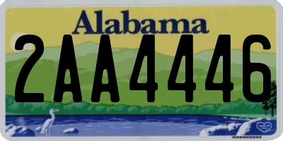 AL license plate 2AA4446