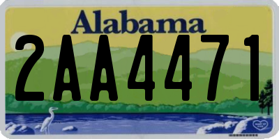 AL license plate 2AA4471