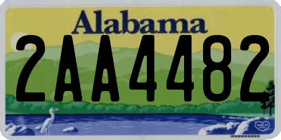 AL license plate 2AA4482