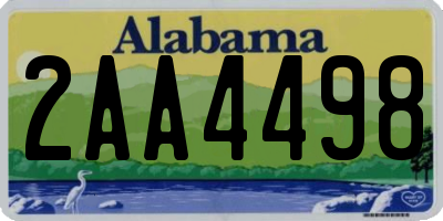 AL license plate 2AA4498