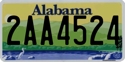 AL license plate 2AA4524