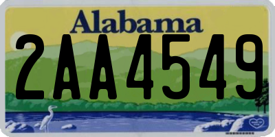 AL license plate 2AA4549