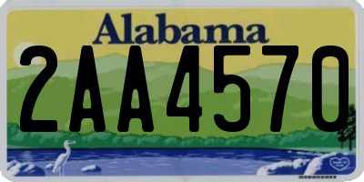 AL license plate 2AA4570