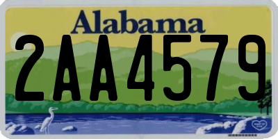 AL license plate 2AA4579