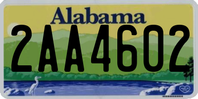 AL license plate 2AA4602
