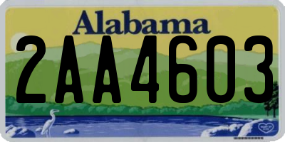 AL license plate 2AA4603