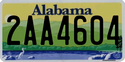 AL license plate 2AA4604