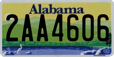AL license plate 2AA4606