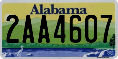 AL license plate 2AA4607