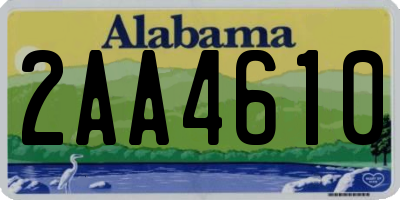AL license plate 2AA4610