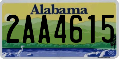 AL license plate 2AA4615