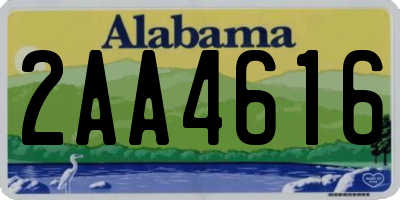 AL license plate 2AA4616