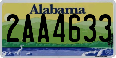 AL license plate 2AA4633