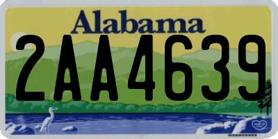 AL license plate 2AA4639