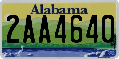 AL license plate 2AA4640