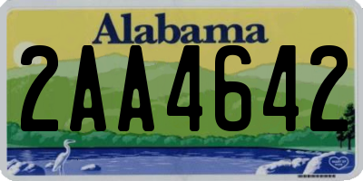 AL license plate 2AA4642