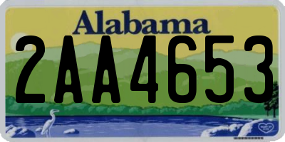 AL license plate 2AA4653