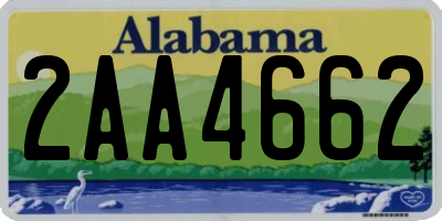 AL license plate 2AA4662