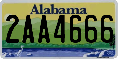 AL license plate 2AA4666