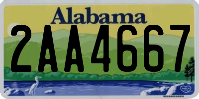 AL license plate 2AA4667