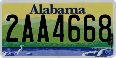AL license plate 2AA4668